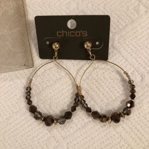Chico’s, LIKE NEW!!! Belle hoop earrings